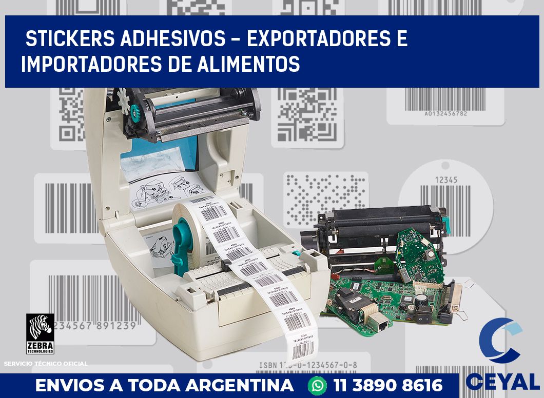 stickers adhesivos - exportadores e importadores de alimentos