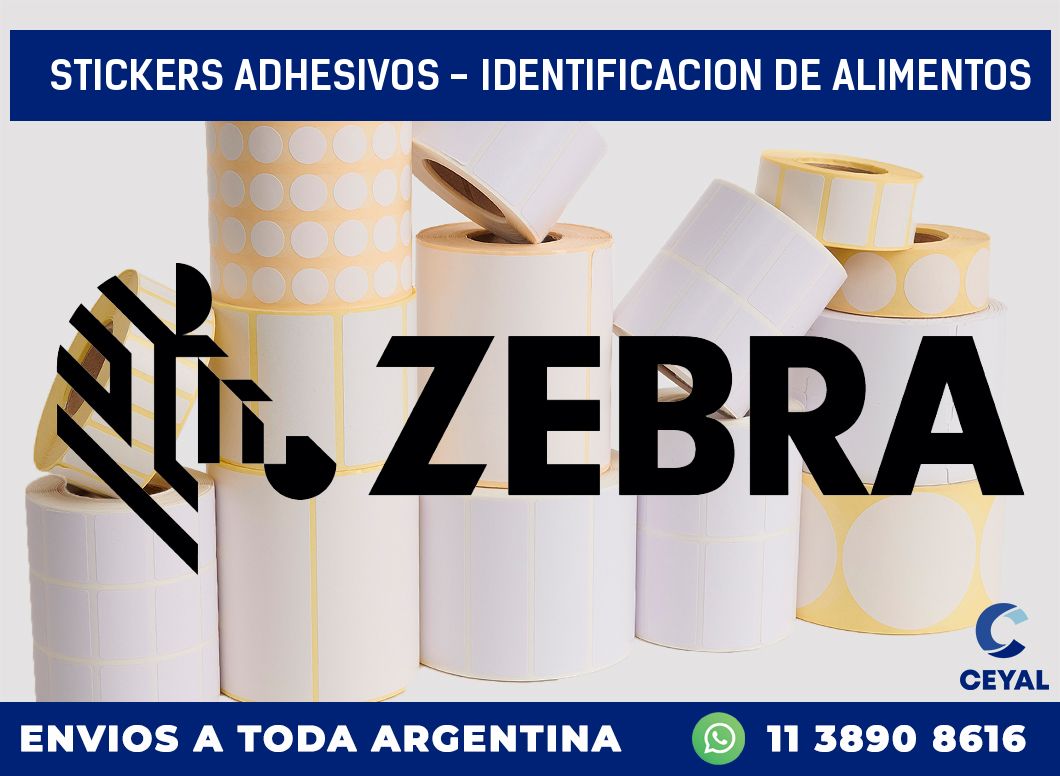 stickers adhesivos - identificacion de alimentos