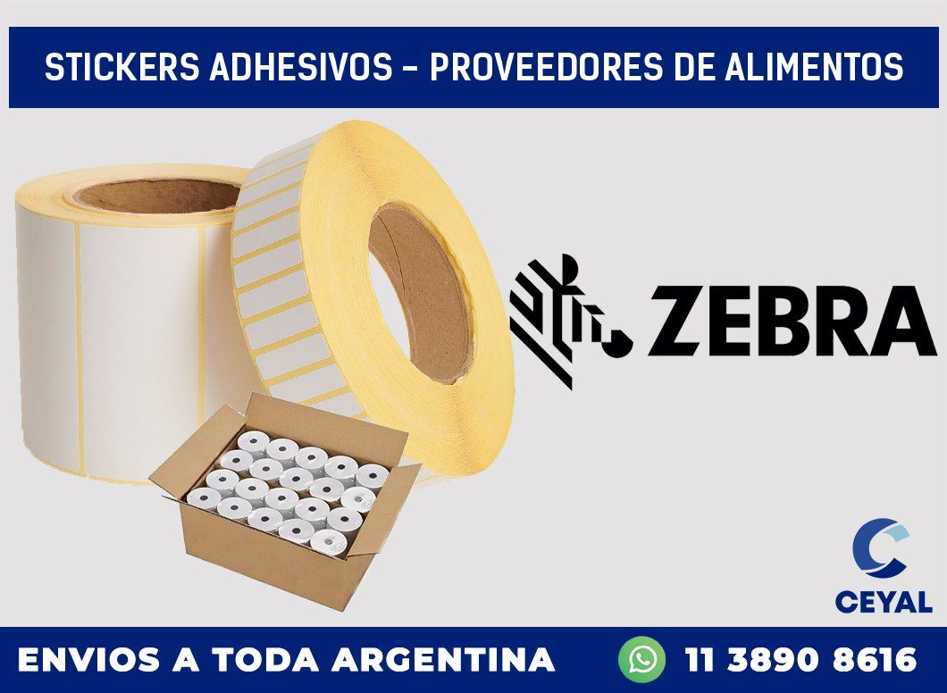 stickers adhesivos - proveedores de alimentos