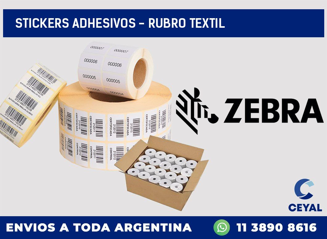 stickers adhesivos – rubro textil