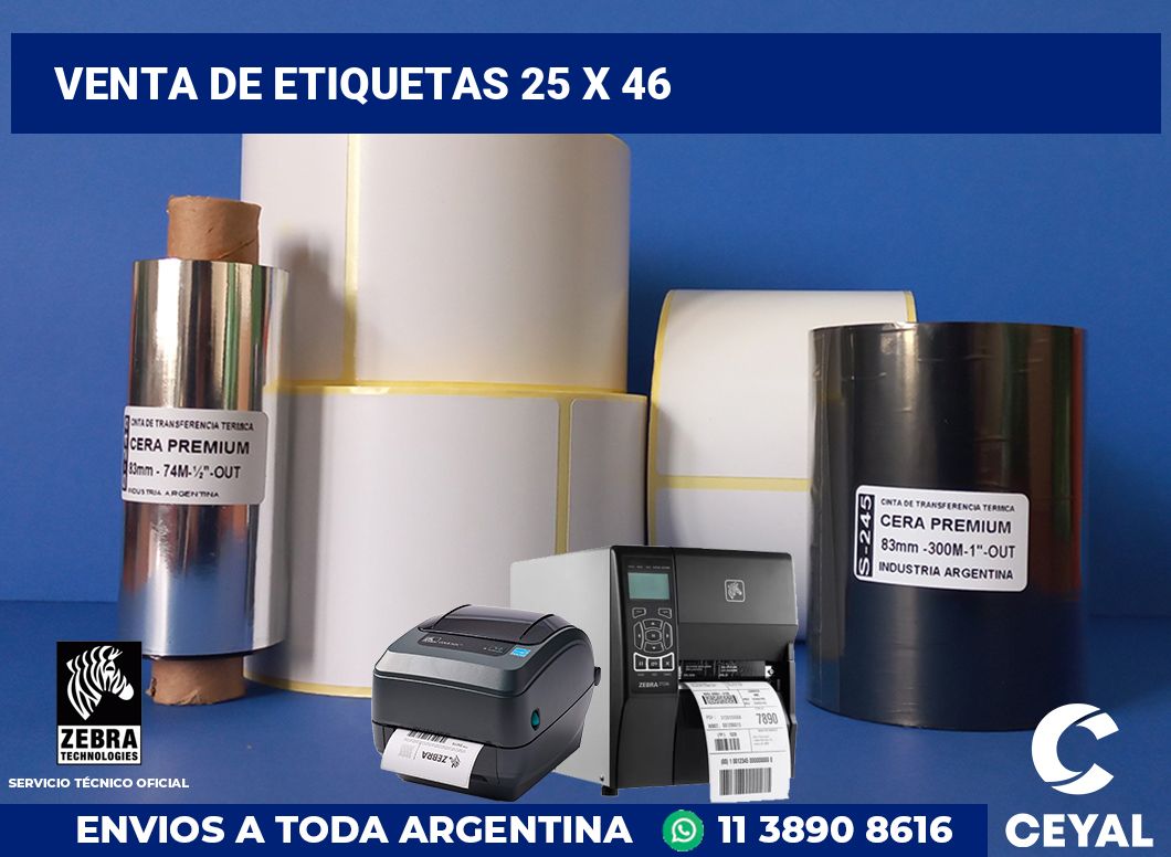 venta de etiquetas 25 x 46