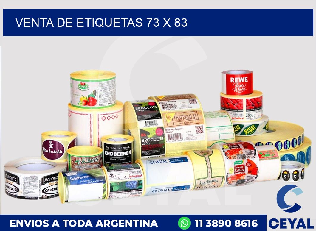 venta de etiquetas 73 x 83