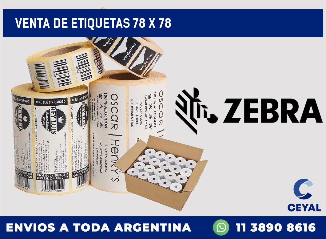 venta de etiquetas 78 x 78