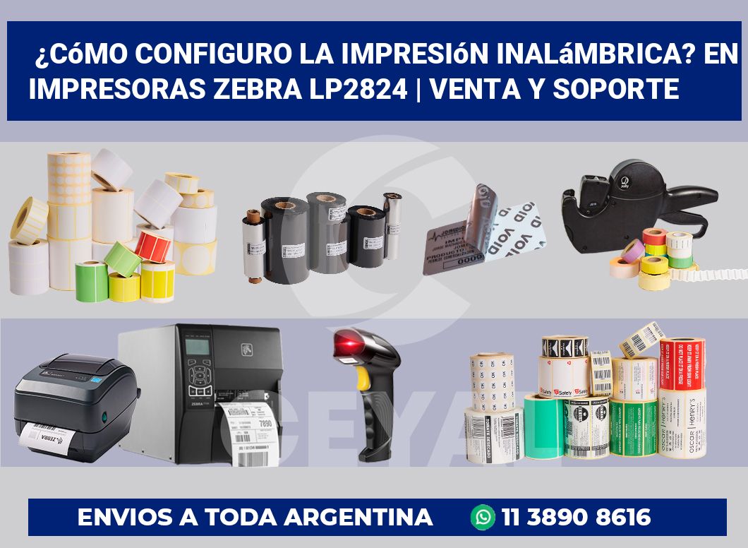 ¿Cómo configuro la impresión inalámbrica? En impresoras Zebra LP2824 | Venta y soporte