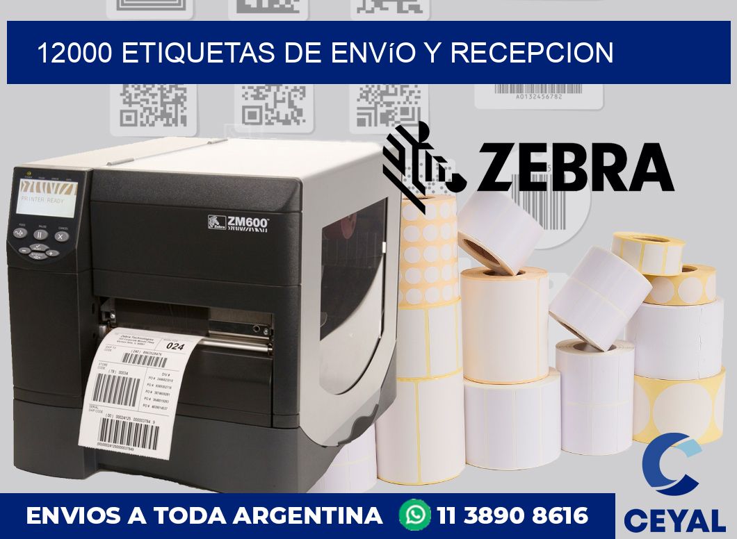 12000 Etiquetas de envío y recepcion