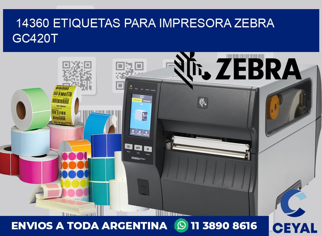 14360 etiquetas para impresora zebra GC420T