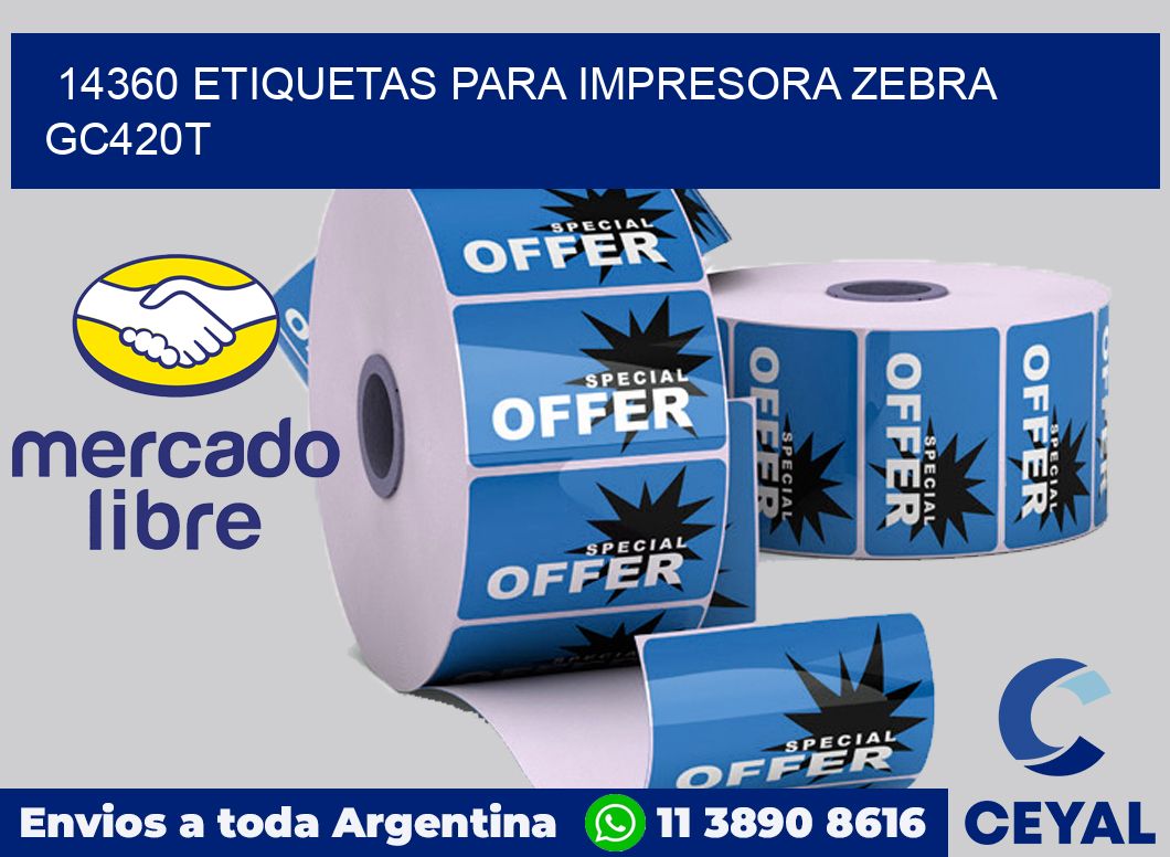 14360 etiquetas para impresora zebra GC420T