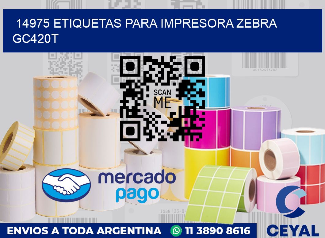 14975 etiquetas para impresora zebra GC420T