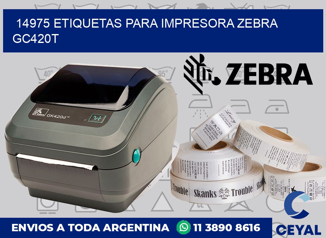 14975 etiquetas para impresora zebra GC420T