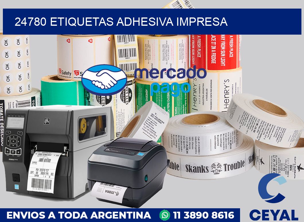 24780 etiquetas adhesiva impresa