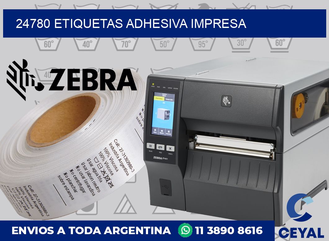 24780 etiquetas adhesiva impresa