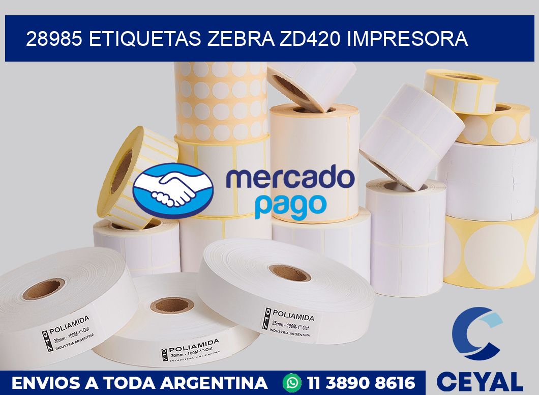 28985 etiquetas Zebra zd420 impresora