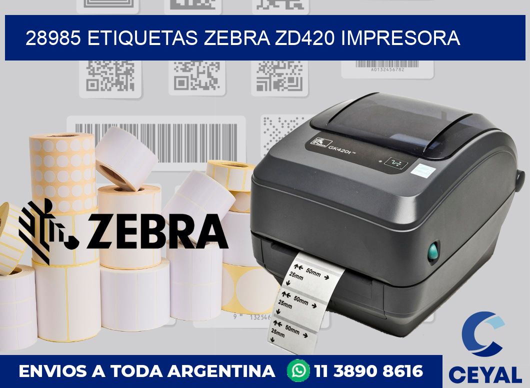 28985 etiquetas Zebra zd420 impresora