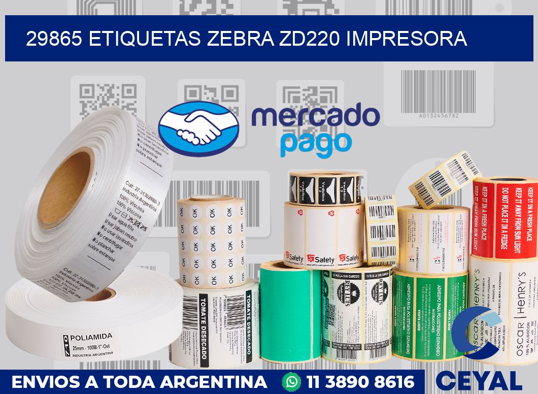 29865 etiquetas Zebra zd220 impresora