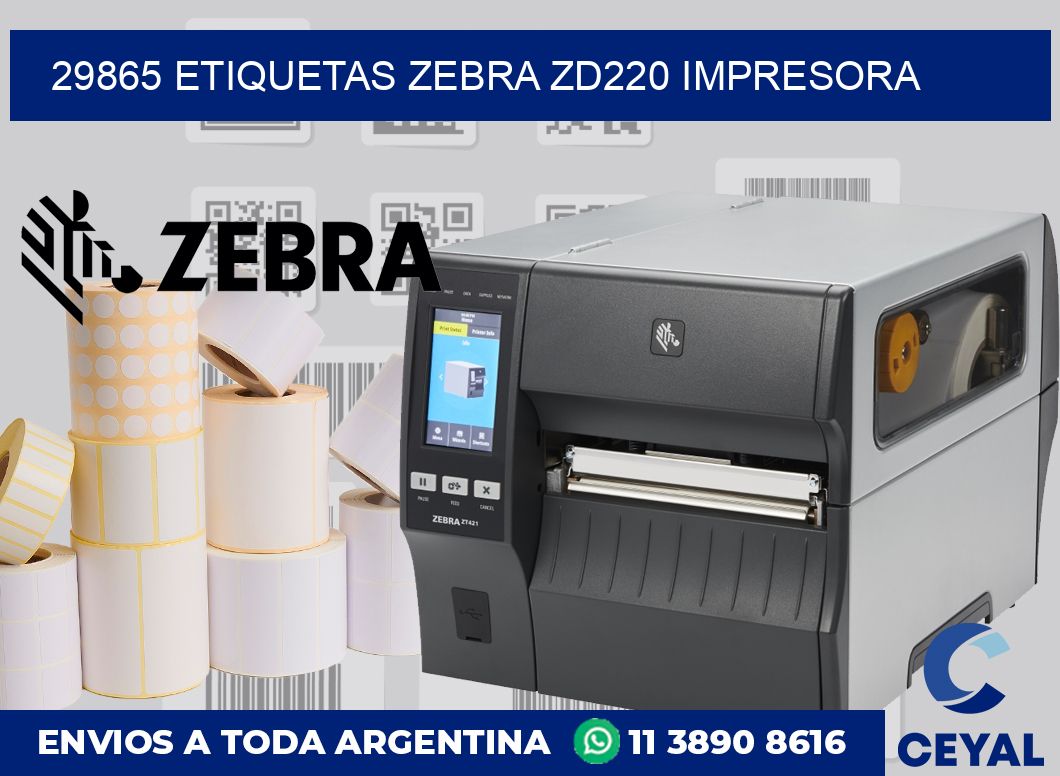 29865 etiquetas Zebra zd220 impresora