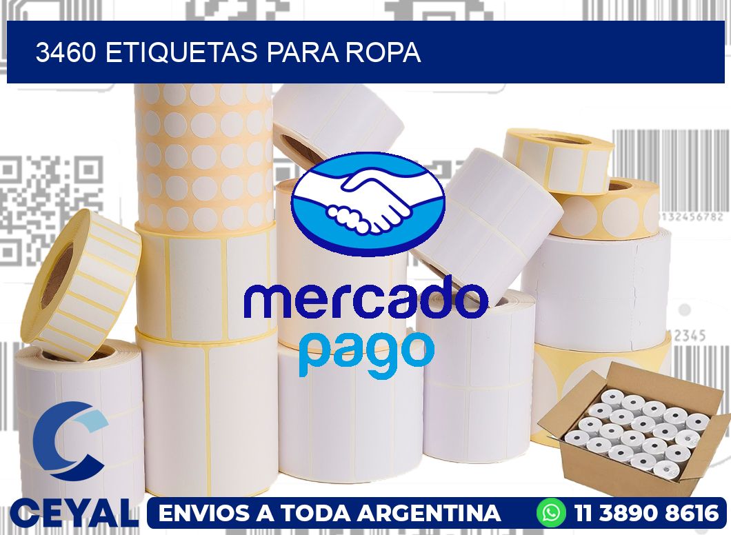 3460 Etiquetas para ropa