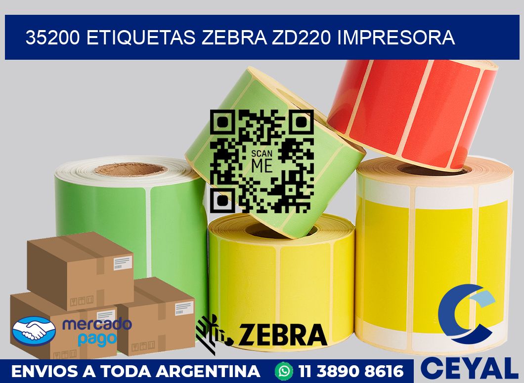 35200 etiquetas Zebra zd220 impresora