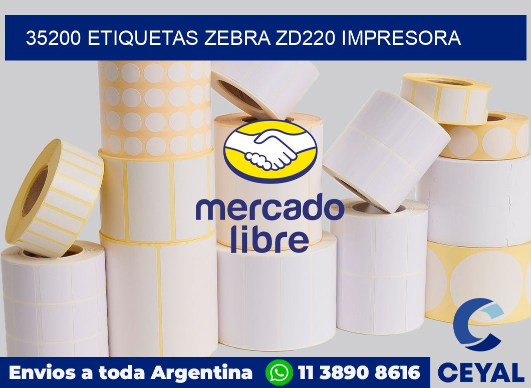 35200 etiquetas Zebra zd220 impresora