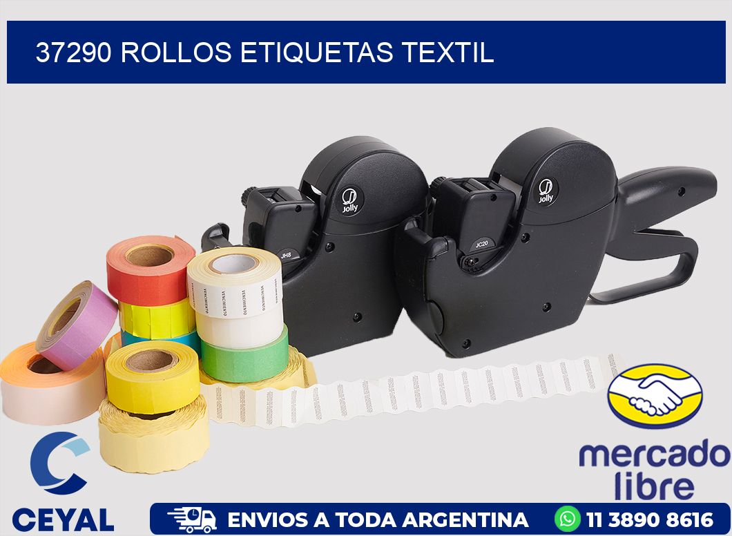 37290 rollos etiquetas textil