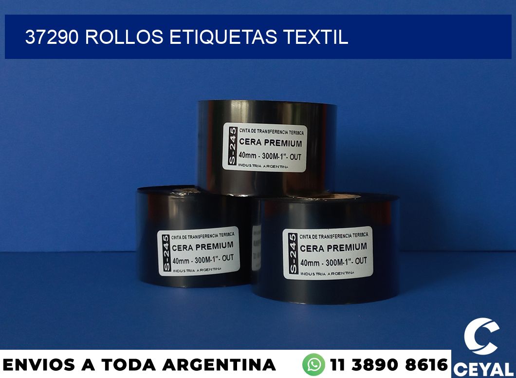 37290 rollos etiquetas textil