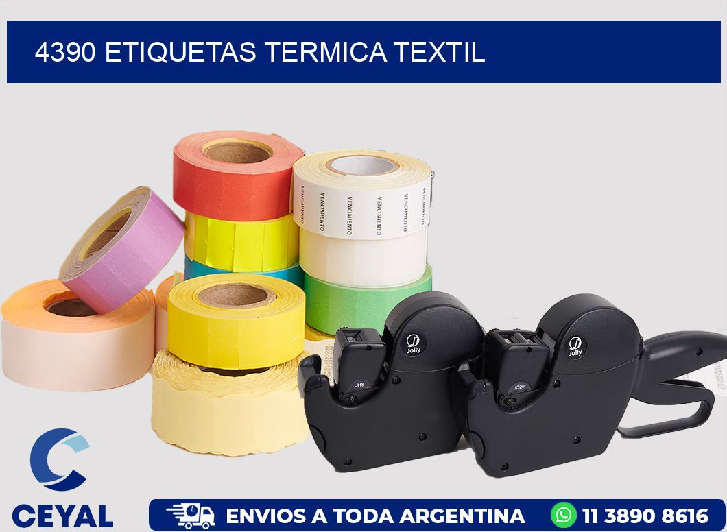 4390 etiquetas termica textil