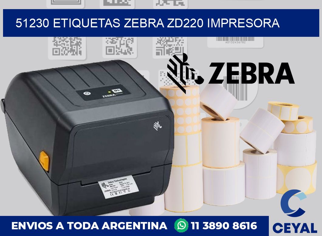 51230 etiquetas Zebra zd220 impresora