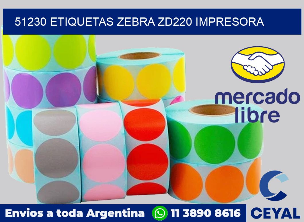 51230 etiquetas Zebra zd220 impresora