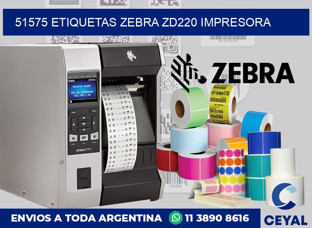 51575 etiquetas Zebra zd220 impresora