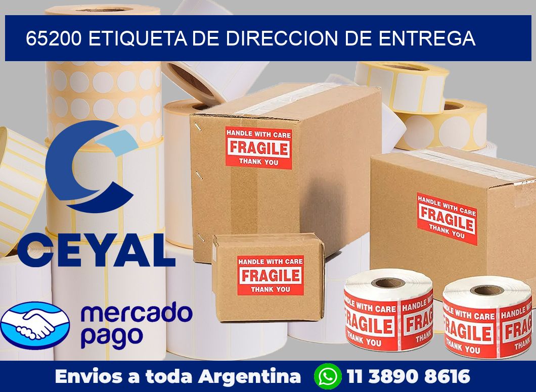 65200 Etiqueta de direccion de entrega