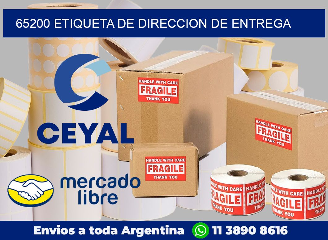 65200 Etiqueta de direccion de entrega