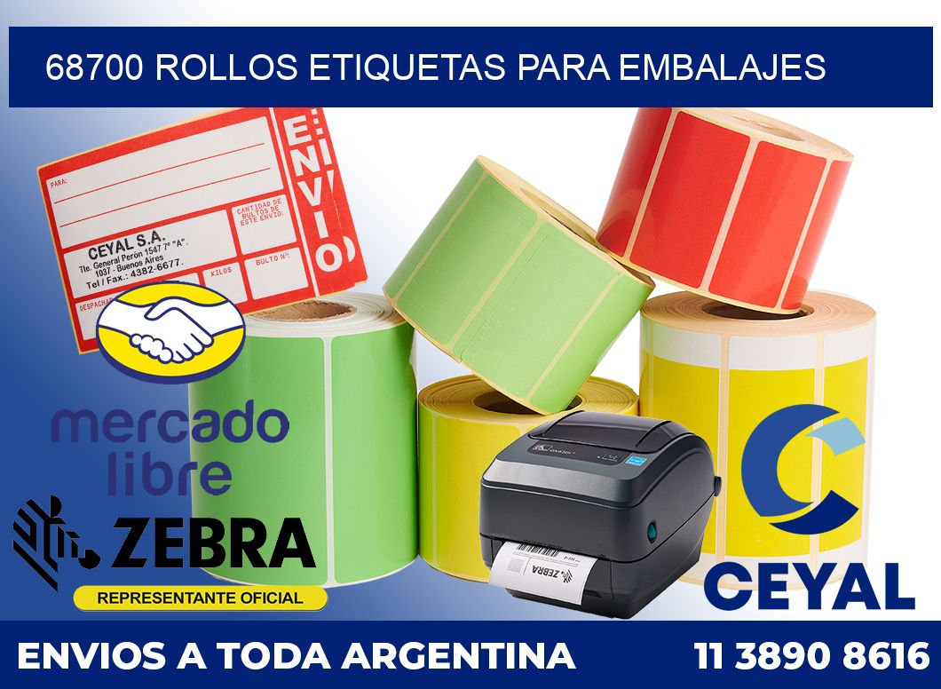 68700 Rollos etiquetas para embalajes