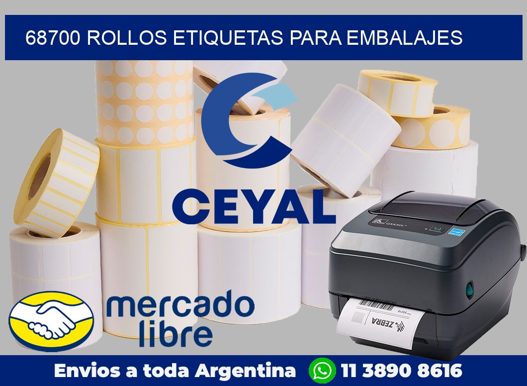 68700 Rollos etiquetas para embalajes