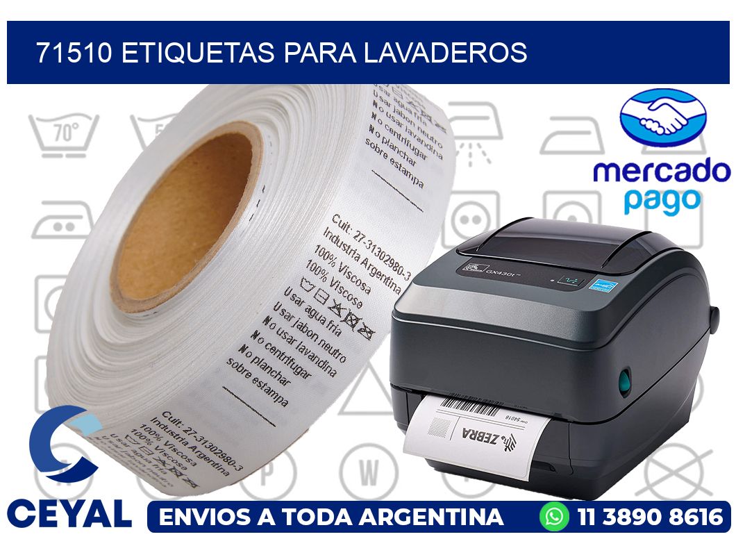 71510 Etiquetas para lavaderos