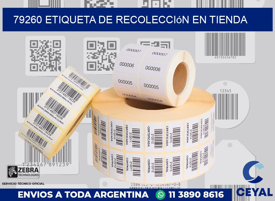 79260 Etiqueta de recolección en tienda