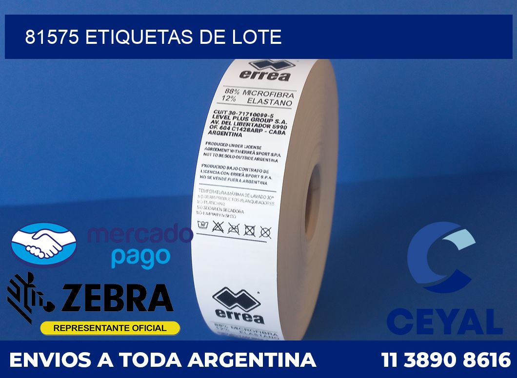 81575 Etiquetas de lote