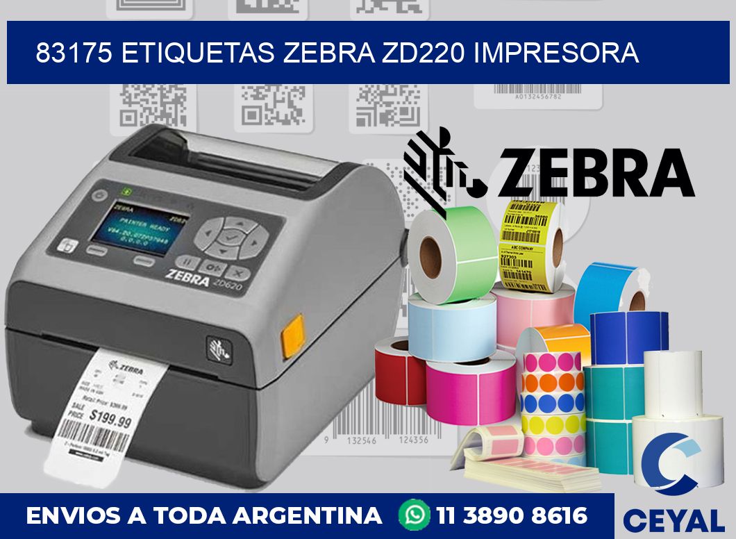 83175 etiquetas Zebra zd220 impresora