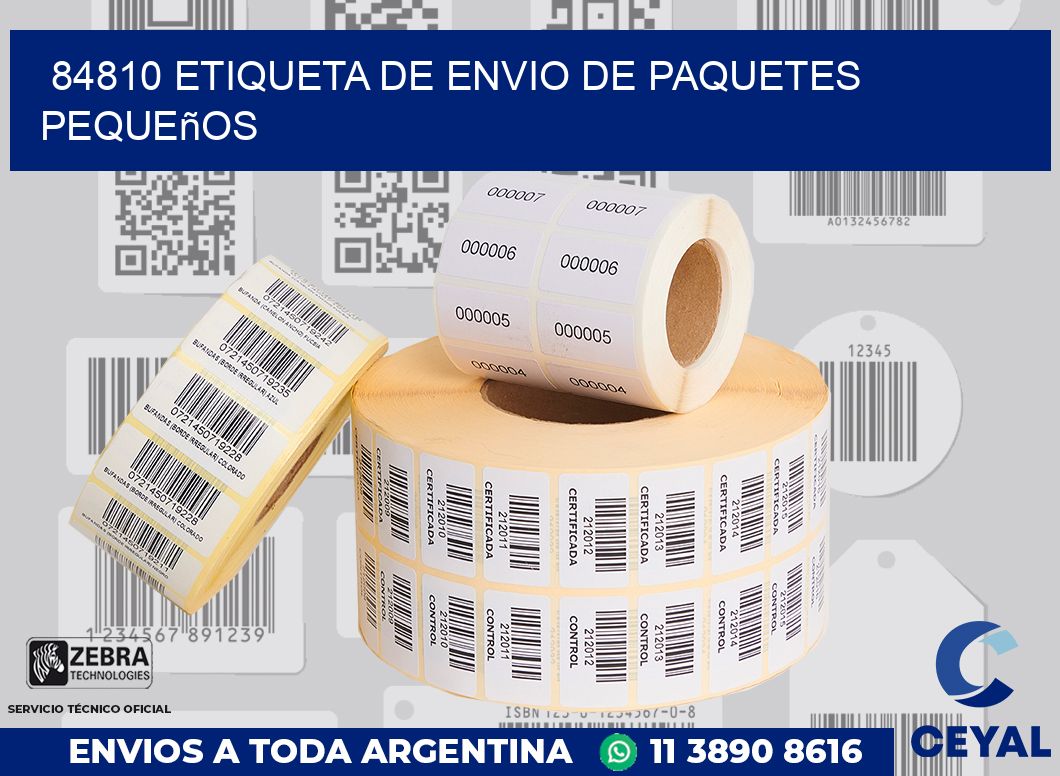 84810 Etiqueta de envio de paquetes pequeños