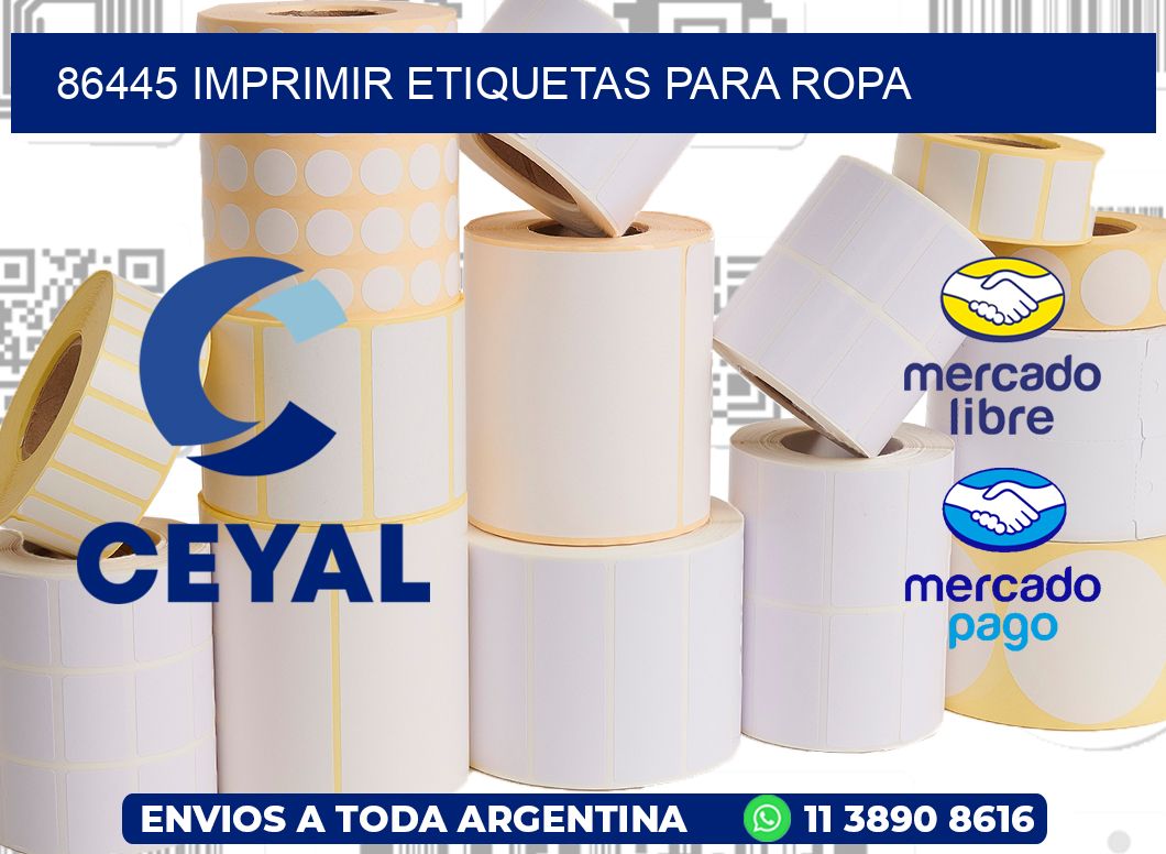 86445 Imprimir etiquetas para ropa