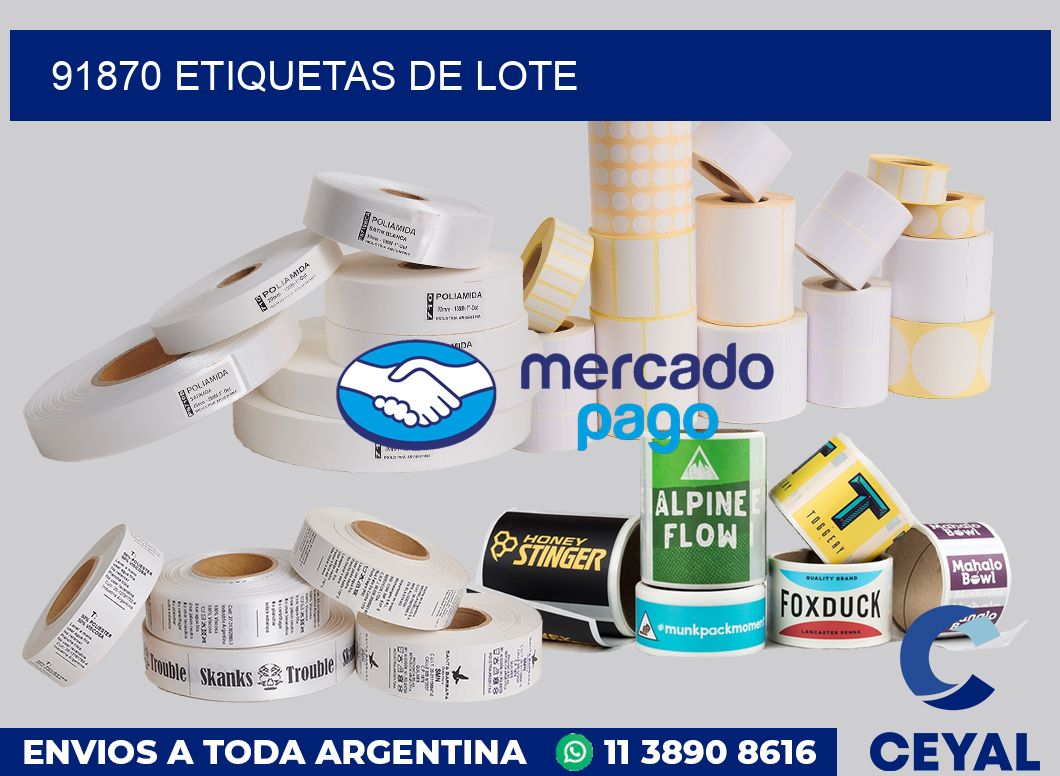 91870 Etiquetas de lote