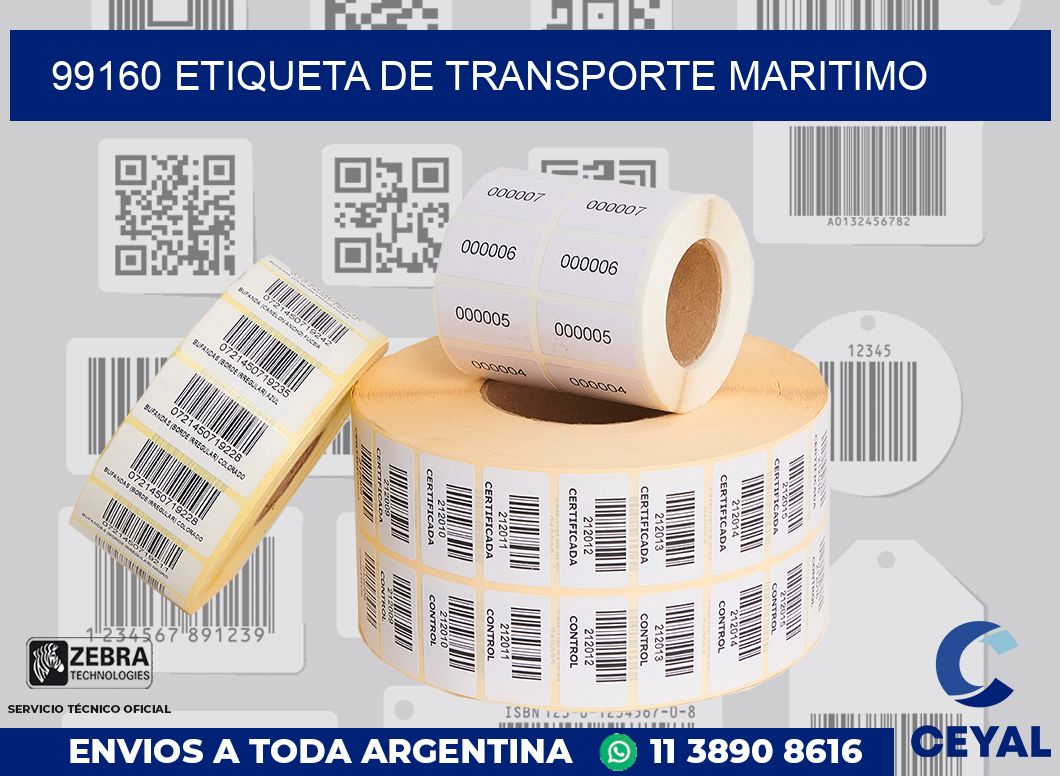 99160 Etiqueta de transporte maritimo