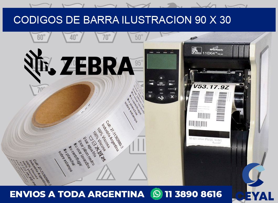 Codigos de barra ilustracion 90 x 30