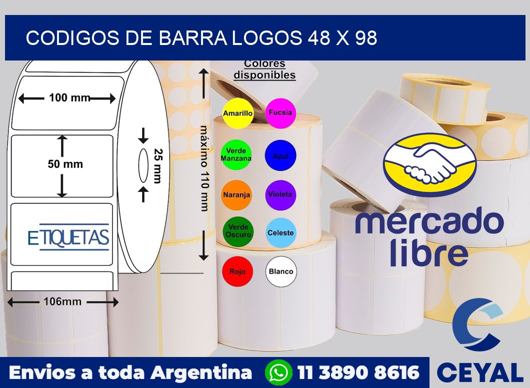 Codigos de barra logos 48 x 98