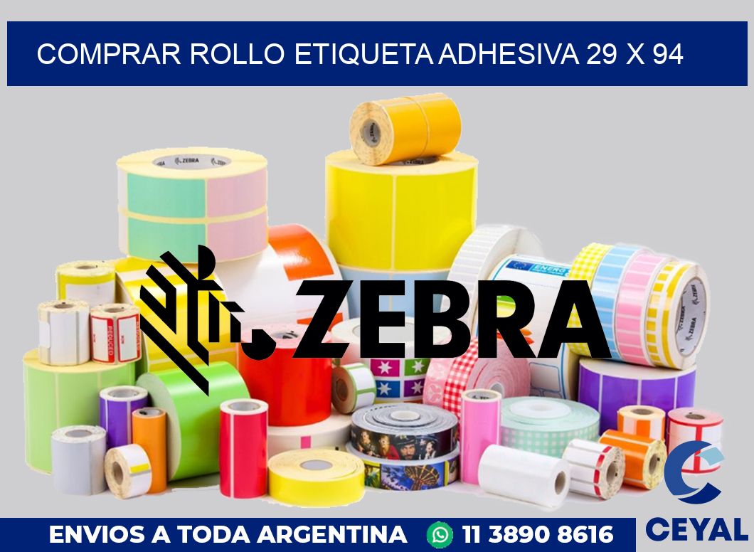 Comprar rollo etiqueta adhesiva 29 x 94