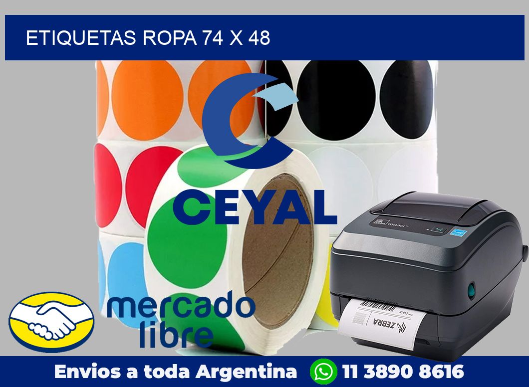 Etiquetas ropa 74 x 48