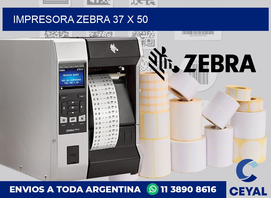 Impresora Zebra 37 x 50