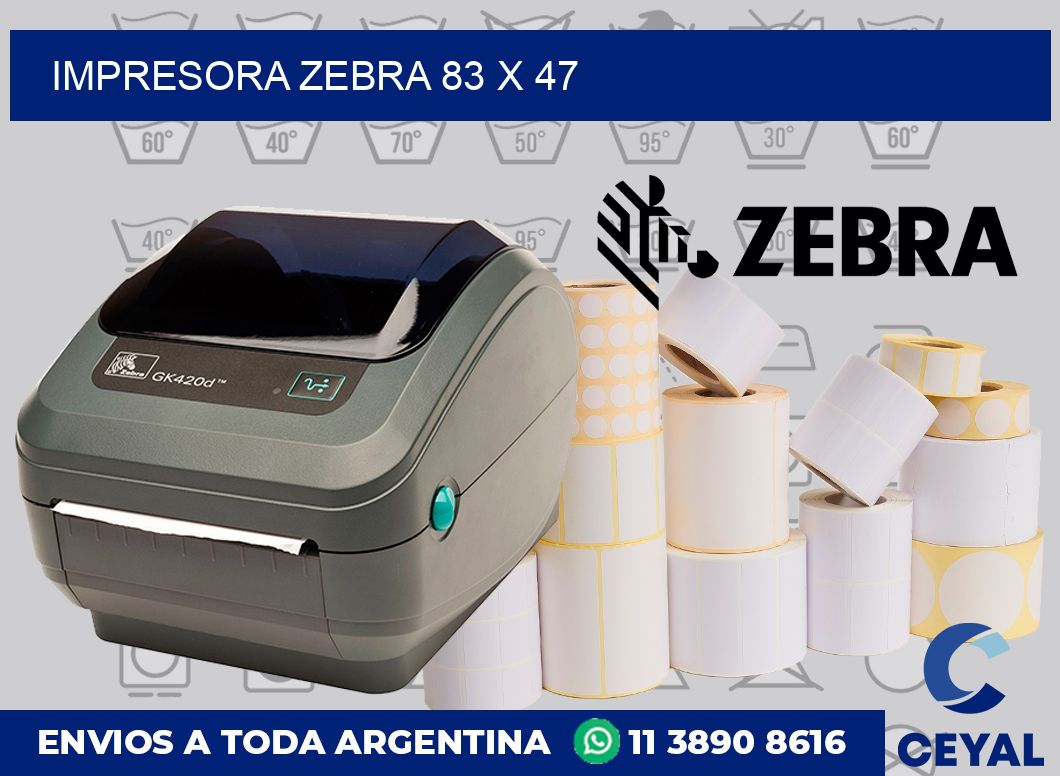 Impresora Zebra 83 x 47