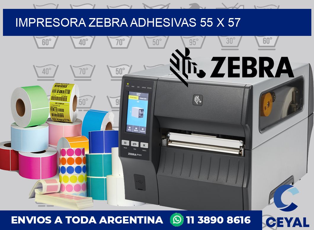 Impresora Zebra adhesivas 55 x 57