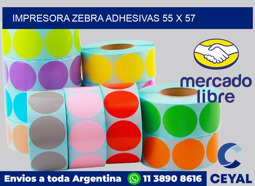 Impresora Zebra adhesivas 55 x 57