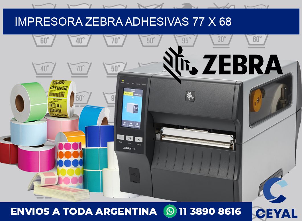 Impresora Zebra adhesivas 77 x 68