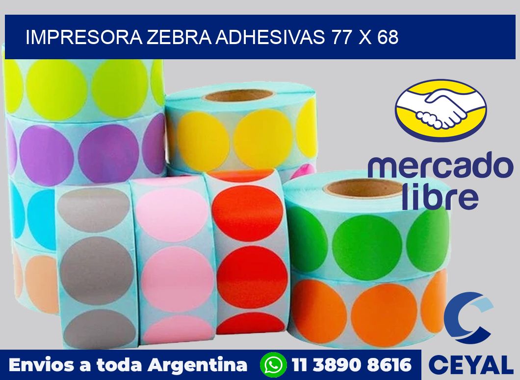 Impresora Zebra adhesivas 77 x 68